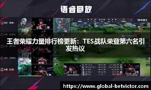 王者荣耀力量排行榜更新：TES战队荣登第六名引发热议